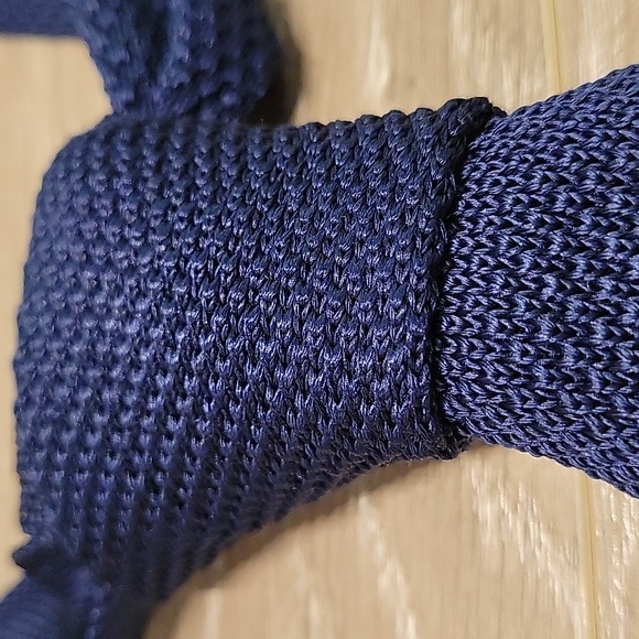 Tommy Hilfiger 100 percent Silk-Knitted tie-Blue-OS - Picture 2 of 6